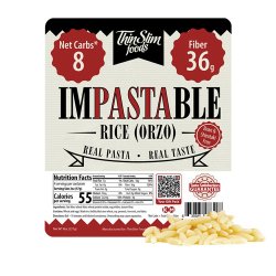 ThinSlim Foods Impastable Low Carb Pasta Rice (Orzo)
