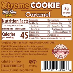 ThinSlim Foods Xtreme Cookie Caramel, 6pack