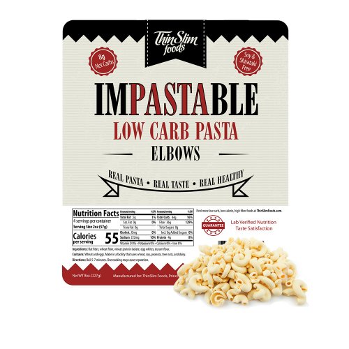ThinSlim Foods Impastable Low Carb Pasta Elbows
