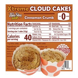 ThinSlim Foods Xtreme Cloud Cakes Cinnamon Crumb, 6pack