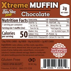 ThinSlim Foods Xtreme Muffins Chocolate, 6pack