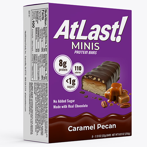 AtLast! Minis Protein Bars, Caramel Pecan AtLast! Minis Protein Bars, Caramel Pecan
