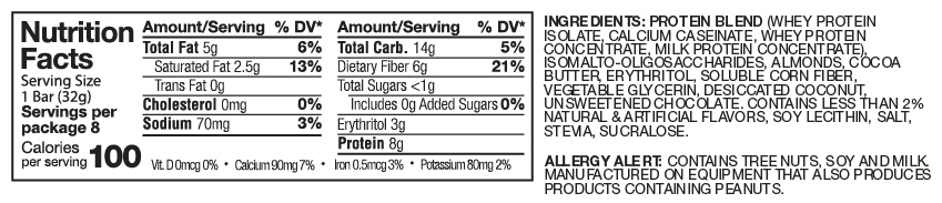 product label or nutrition