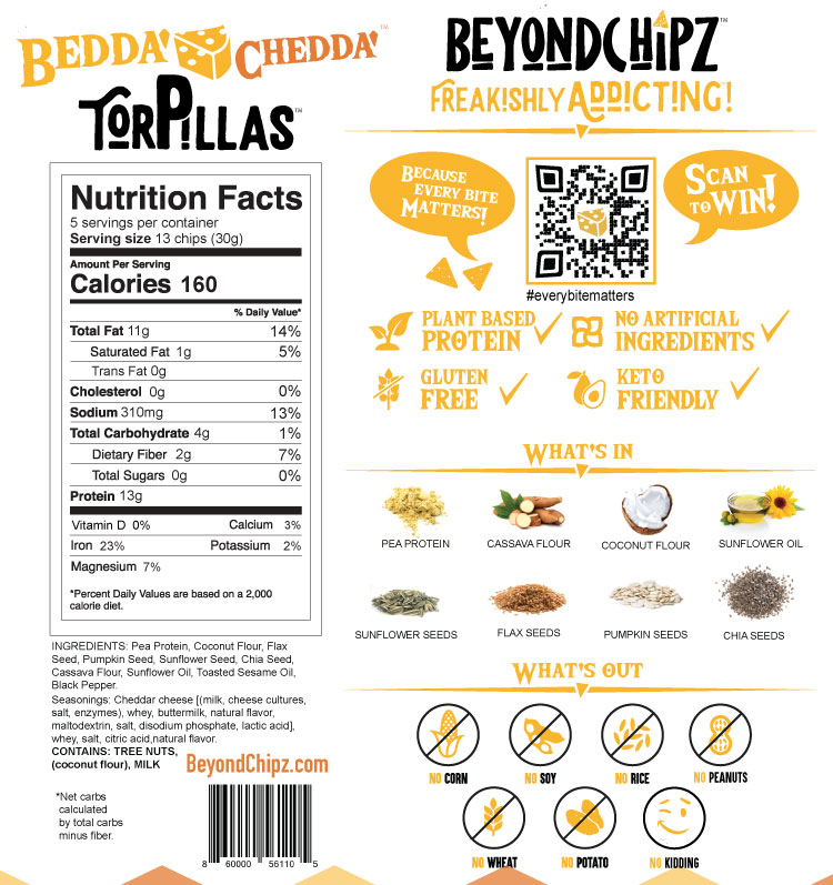 BeyondChipz Torpillas Bedda Chedda - Click Image to Close