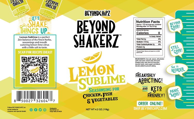 BeyondChipz BeyondShakerz Lemon Sublime - Click Image to Close