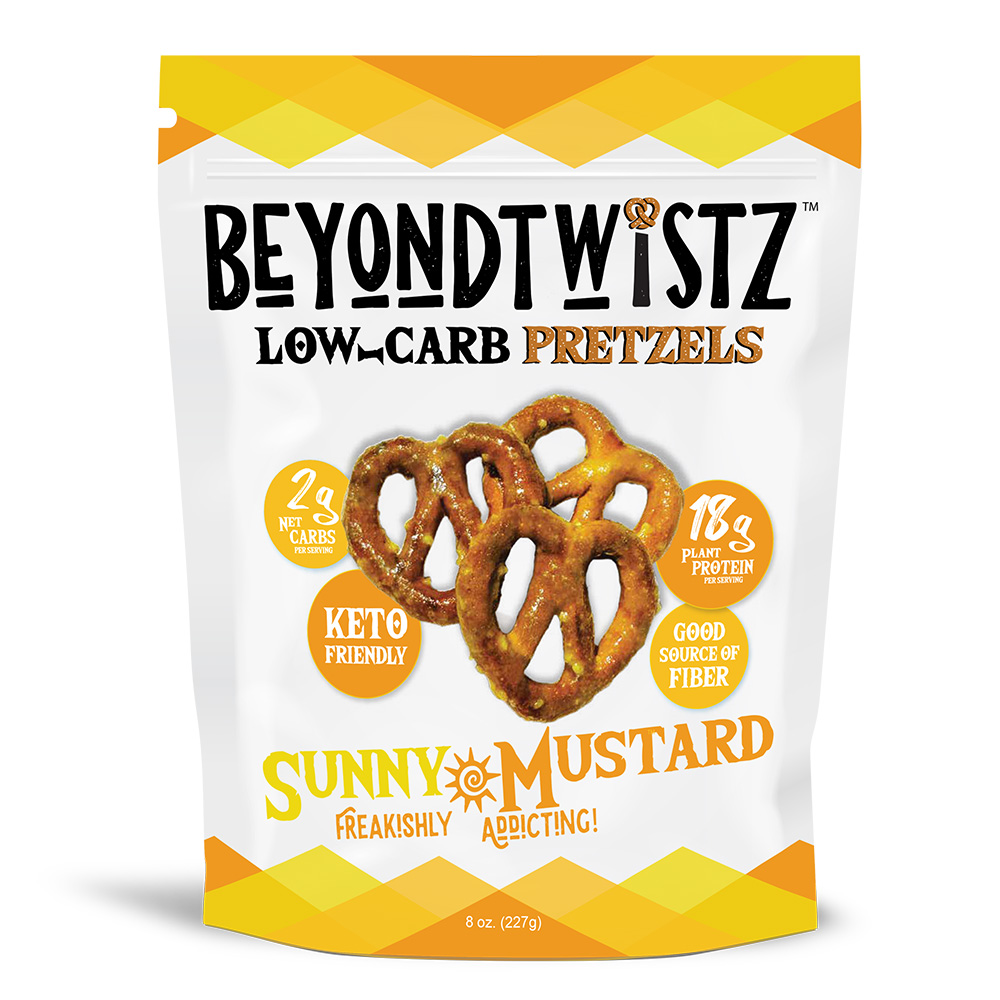 BeyondTwistz Low Carb Pretzels Sunny Mustard - Click Image to Close