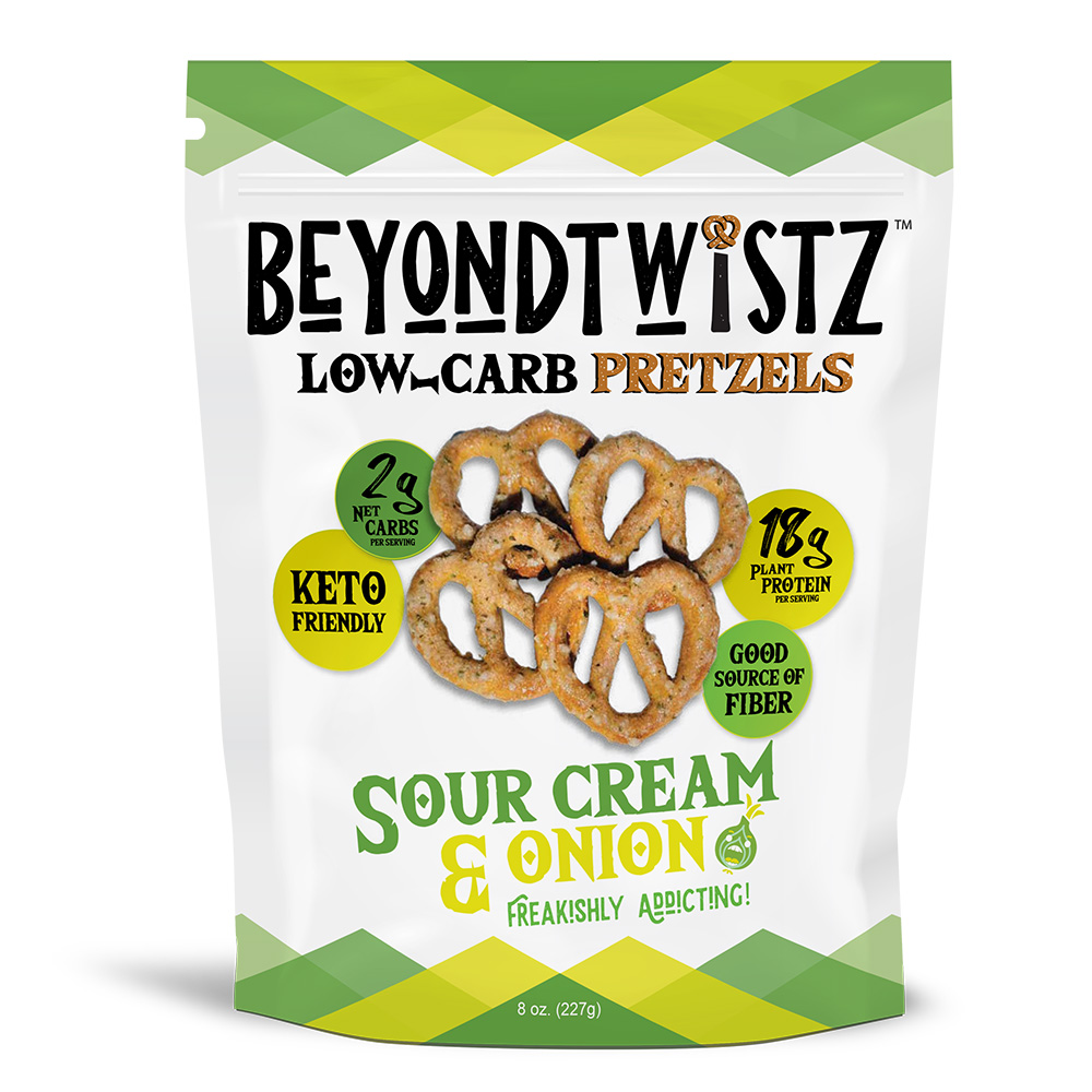 BeyondTwistz Low Carb Pretzels Sour Cream and Onion - Click Image to Close