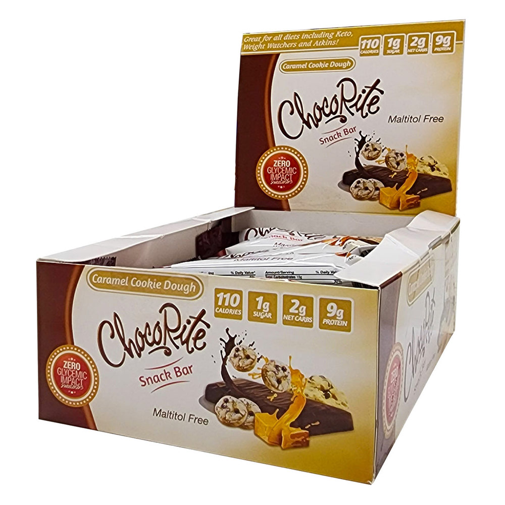 Chocorite Triple Layer Protein Bar, Caramel Cookie Dough, 16pack - Click Image to Close