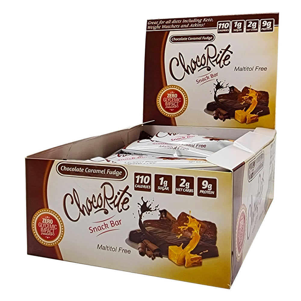 Chocorite Triple Layer Protein Bar, Chocolate Caramel Fudge, 16pack - Click Image to Close