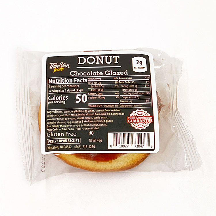 ThinSlim Foods Donut Chocolate Glazed, 6pack - Click Image to Close