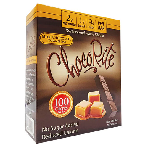 Chocorite Chocolate Bars, Milk Chocolate Caramel, 5pack - Click Image to Close