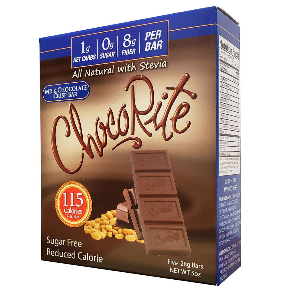 Chocorite Chocolate Bars, Milk Chocolate Crisp, 5pack - Click Image to Close