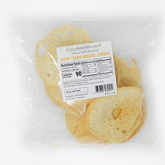 Lindas Diet Delites Low Carb Bagel Chips Plain - Click Image to Close