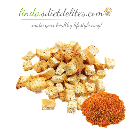Lindas Diet Delites Low Carb Croutons SouthWest Seasoned - Click Image to Close