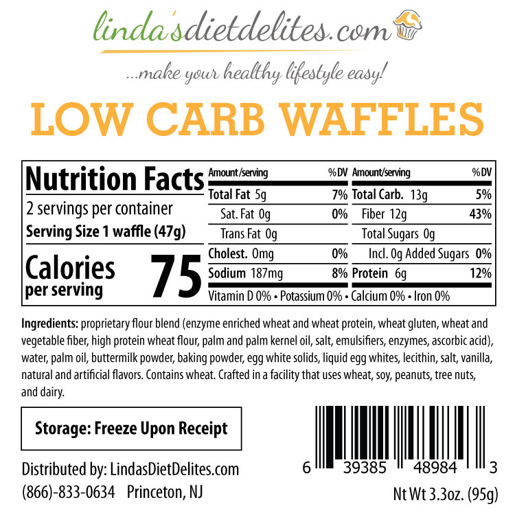 Lindas Diet Delites Low Carb Waffles - Click Image to Close