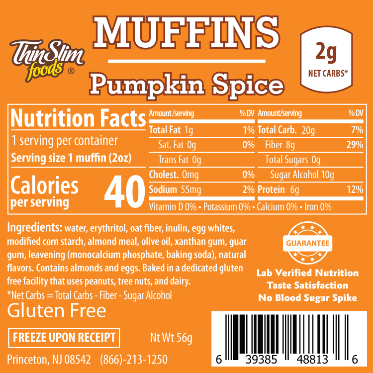ThinSlim Foods Muffins Pumpkin Spice - Click Image to Close