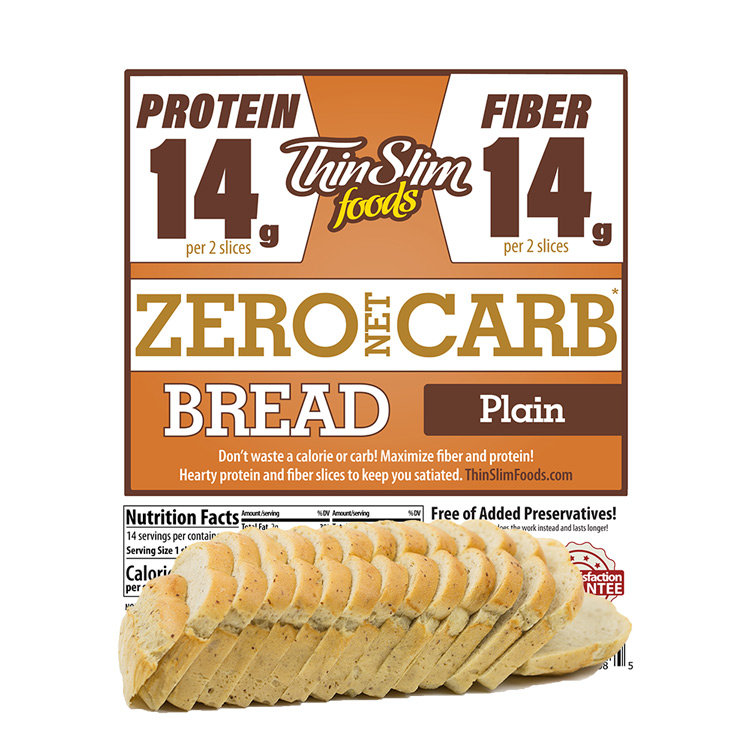ThinSlim Foods Zero Net Carb Bread Plain - Click Image to Close