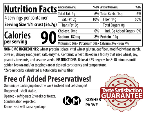 ThinSlim Foods Zero Net Carb Pizza Crust, Large - Click Image to Close