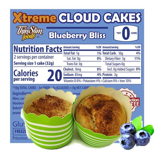ThinSlim Foods Xtreme Cloud Cakes Blueberry Bliss, 6pack