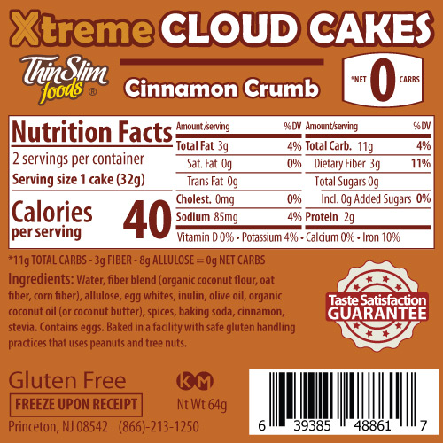 product label or nutrition
