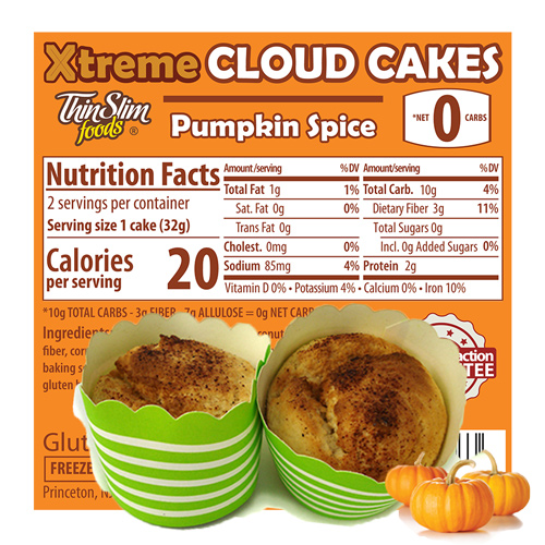 ThinSlim Foods Xtreme Cloud Cakes Pumpkin Spice, 6pack