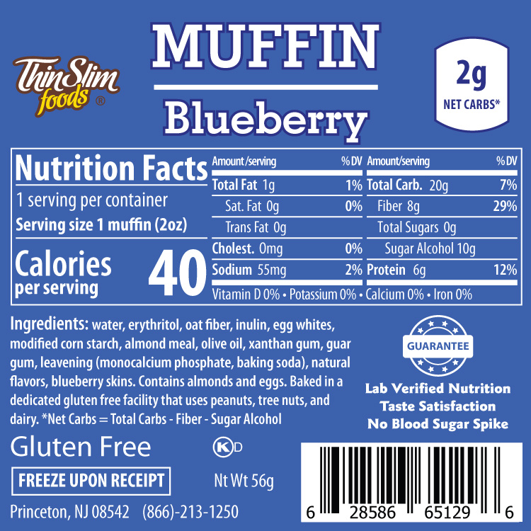 ThinSlim Foods Muffins Blueberry - Click Image to Close