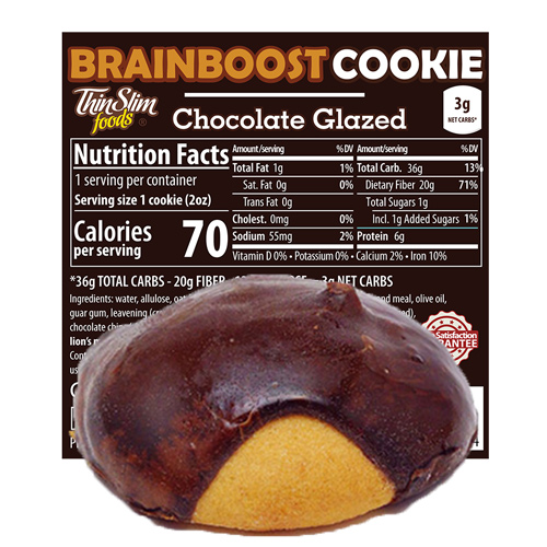 ThinSlim Foods BrainBoost Cookie Chocolate Glazed, 6pack ThinSlim Foods BrainBoost Cookie Chocolate Glazed, 6pack