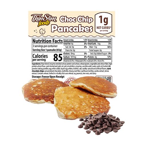 ThinSlim Foods Pancakes Chocolate Chip - Click Image to Close
