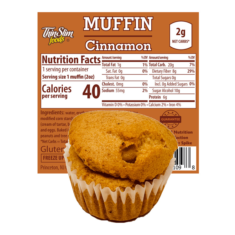 ThinSlim Foods Muffins Cinnamon Fluffed, 6pack - Click Image to Close