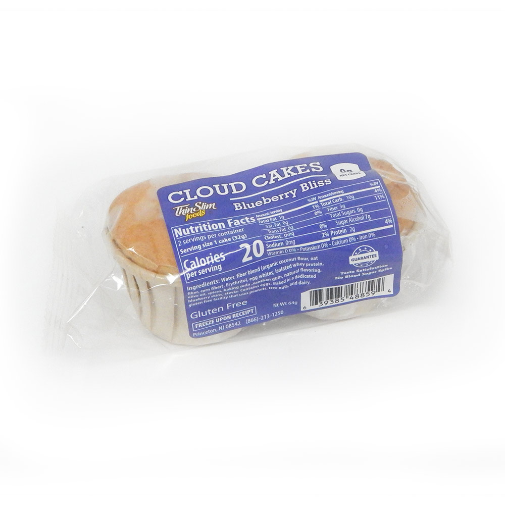 ThinSlim Foods Cloud Cakes Blueberry Bliss, 2pack - Click Image to Close