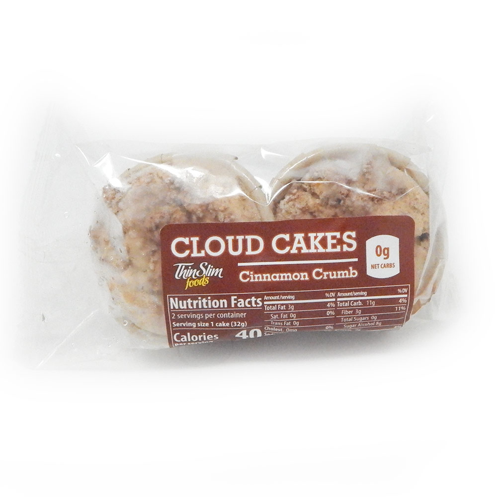 ThinSlim Foods Cloud Cakes Cinnamon Crumb, 2pack - Click Image to Close
