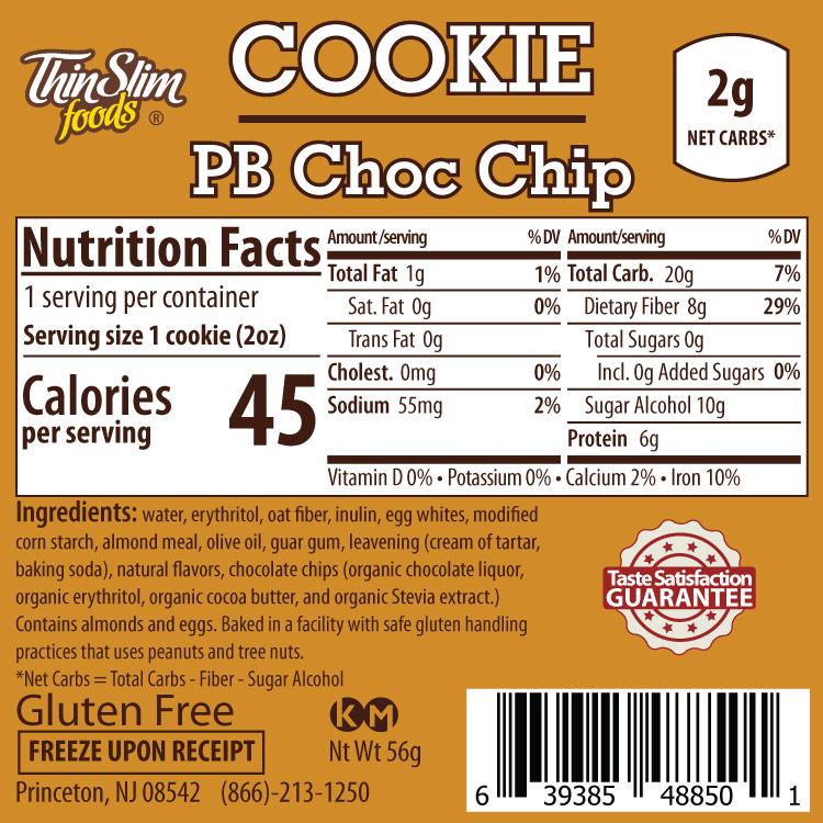 product label or nutrition