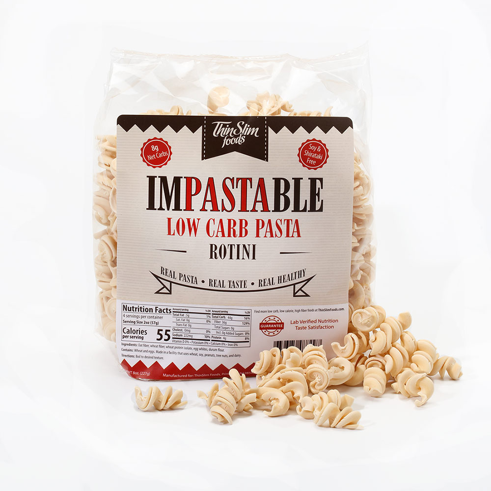 ThinSlim Foods Impastable Low Carb Pasta Rotini - Click Image to Close