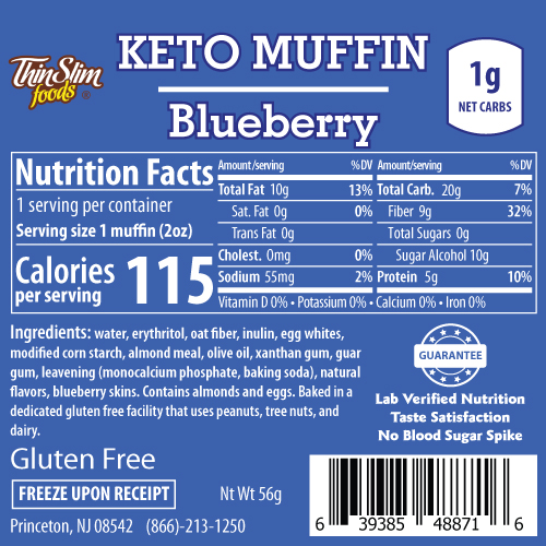 ThinSlim Foods Keto Muffins Blueberry - Click Image to Close