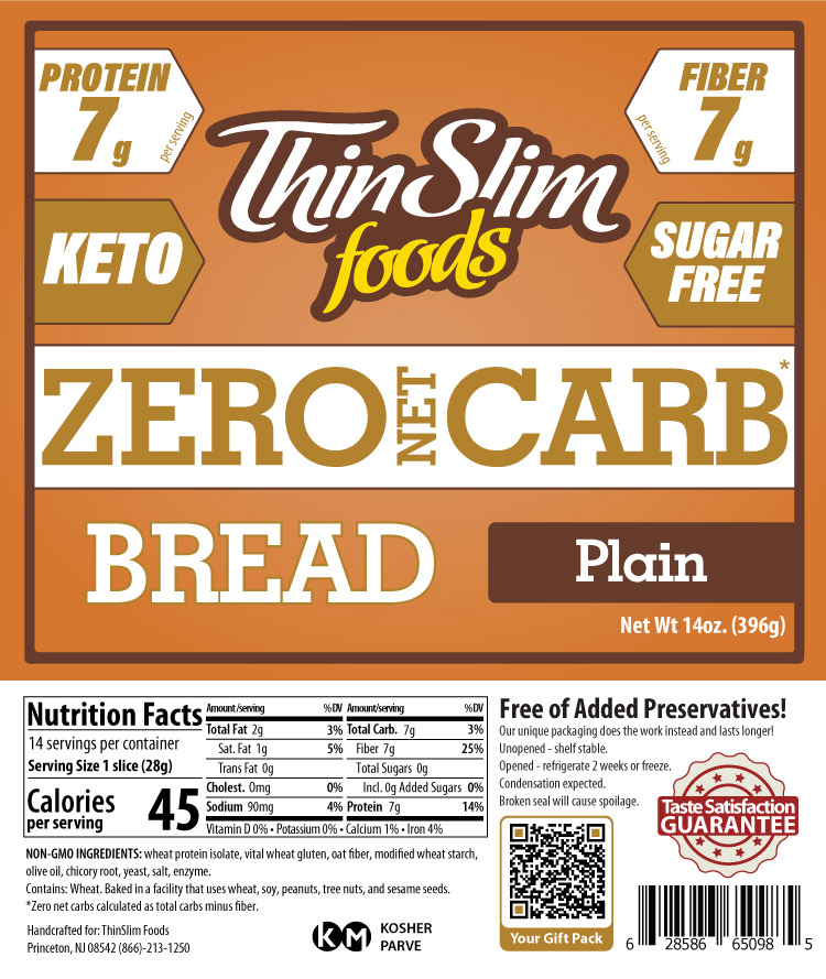 ThinSlim Foods Zero Net Carb Bread Plain | Keto Bread | Low Carb Bread - Click Image to Close