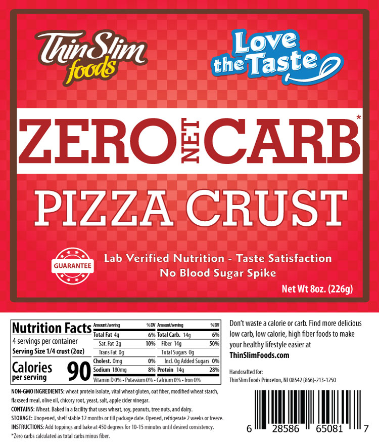 ThinSlim Foods Zero Net Carb Pizza Crust, 8oz - Click Image to Close