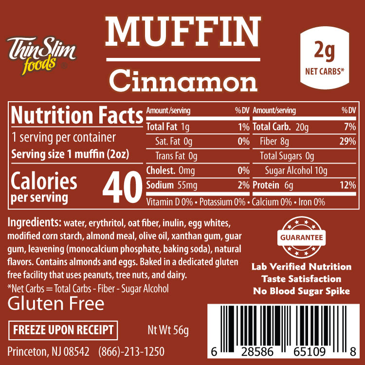 ThinSlim Foods Muffins Cinnamon - Click Image to Close