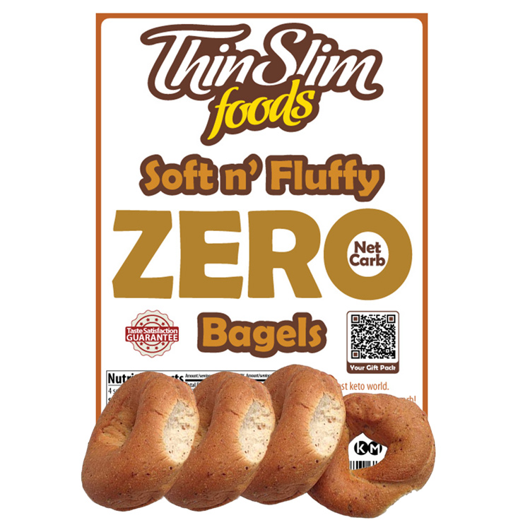 ThinSlim Foods Soft n' Fluffy ZERO Net Carb Bagels - Click Image to Close