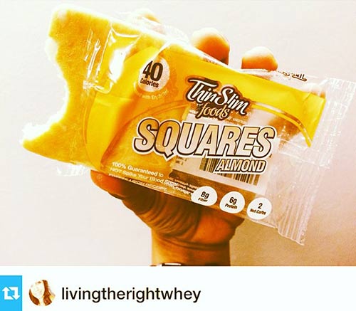 ThinSlim Foods Square Almond, 12pack - Click Image to Close