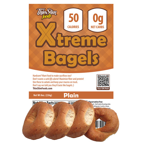 ThinSlim Foods Xtreme Bagels Plain - Click Image to Close