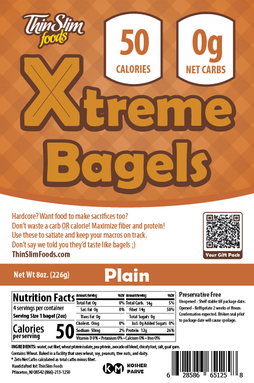 ThinSlim Foods Xtreme Bagels Plain - Click Image to Close