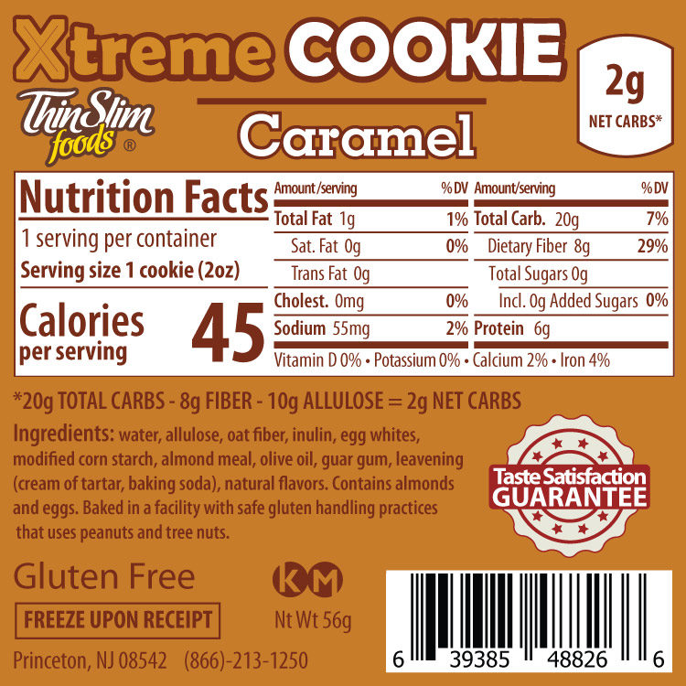 ThinSlim Foods Xtreme Cookie Caramel, 6pack - Click Image to Close