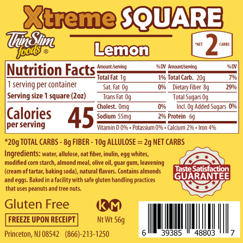product label or nutrition