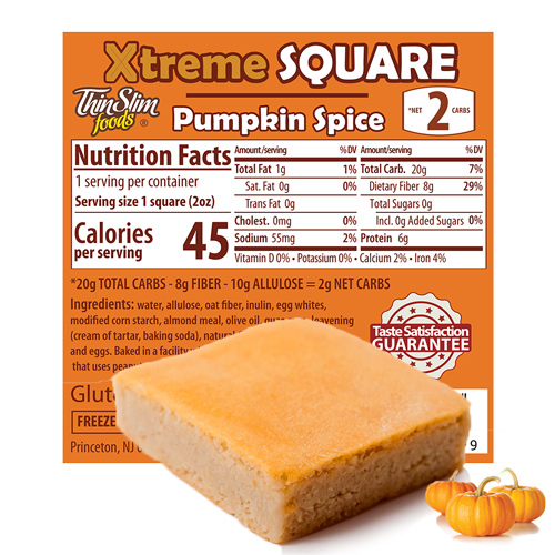 ThinSlim Foods Xtreme Square Pumpkin Spice, 6pack