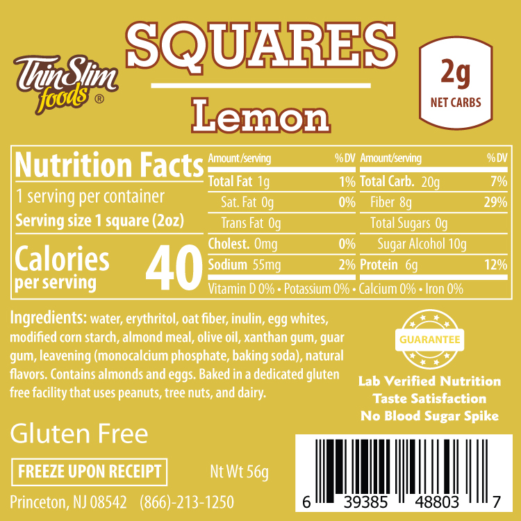 ThinSlim Foods Square Lemon - Click Image to Close