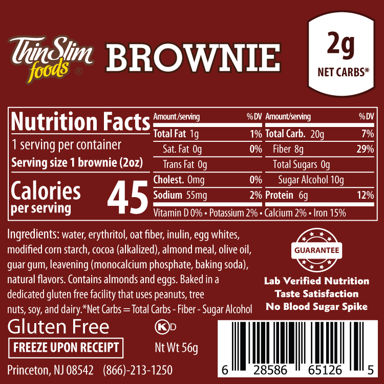 ThinSlim Foods Brownie, 12pack - Click Image to Close