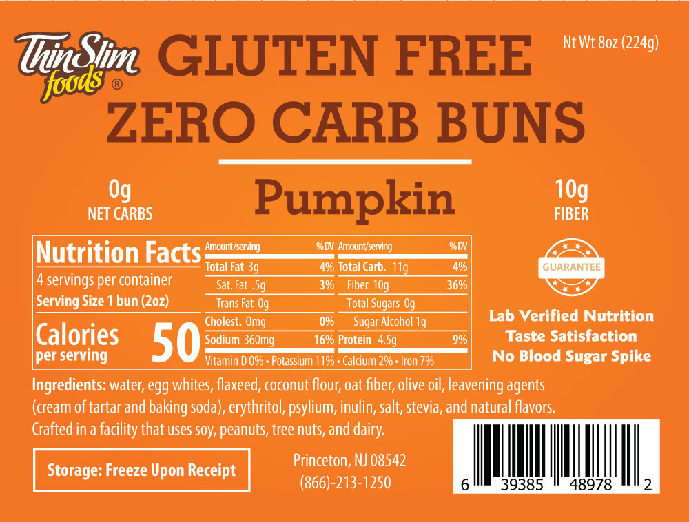 ThinSlim Foods Gluten Free Rolls Pumpkin - Click Image to Close